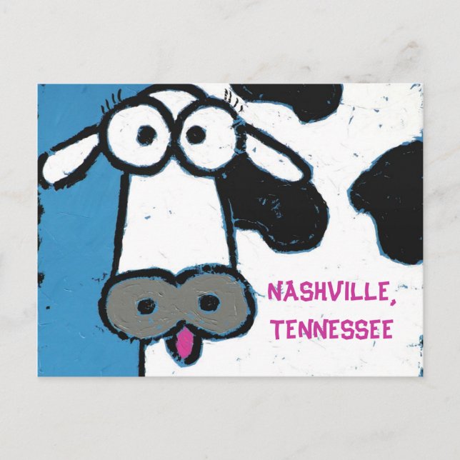 Kuh, POSTKARTE NASHVILLES, TENNESSEE (Vorderseite)
