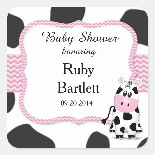 Kuh Print Baby Shooting Sticker (Vorderseite)