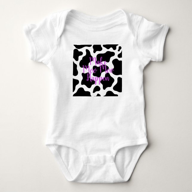 Kuh Print Baby Strampler (Vorderseite)