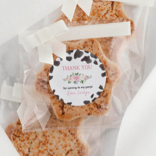 Kuh Print Birthday Aufkleber Etiketten