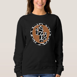 Kuh Print Country Western Ästhetische Kaktus Vinta Sweatshirt