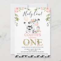 Kuh Print Holocw Floral 1. Geburtstag