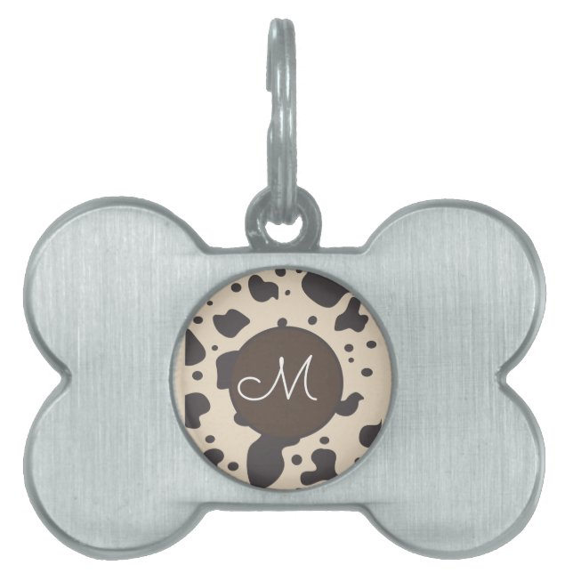Kuh Print Muster Beige Paw Tiermarke (Vorderseite)