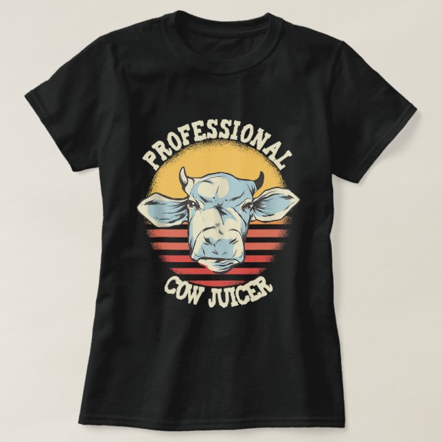 Kuh Print Professionelle Kuh Juicer Milker Dairy T-Shirt (Design vorne)