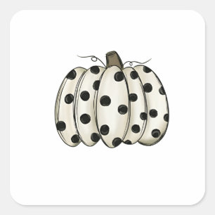 Kuh Print Pumpkin Erntedank Fall Rind Quadratischer Aufkleber