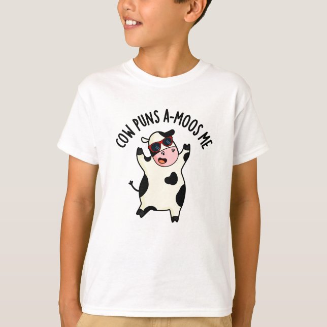 Kuh Puns Amoos Me Funny Cow Puff T-Shirt (Vorderseite)