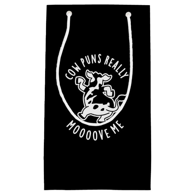 Kuh Puns bewegen mich wirklich über mich Funny Ani Kleine Geschenktüte (Vorderseite)