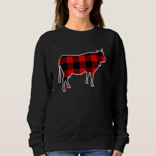 Kuh Red Buffalo Kariert Heifer Farm Matching Pj Fa Sweatshirt