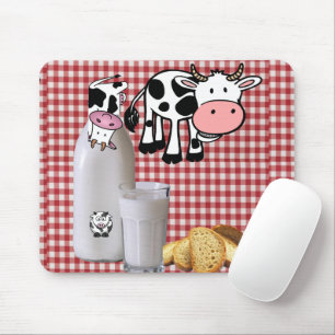 Kuh Red Kariert Milk Maus Pad! Mousepad
