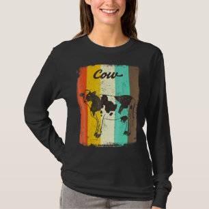 Kuh Retro 70er Jahre Vintage Farm Tier Kunst T-Shirt