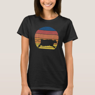 Kuh Retro Vintager Bauer Milchviehzucht T-Shirt