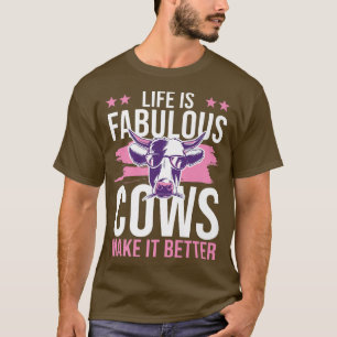Kuh Rinder Bauer Kühe machen Leben besser Co T-Shirt