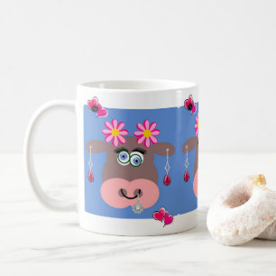 Kuh Rosa Herzen Schmuck Tasse
