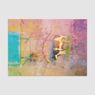 Kuh Rustikale farbenfrohe Western Farm Decoupage Seidenpapier