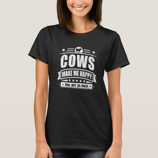 Kuh sagt Cool Cow Meme T-Shirt (Vorderseite)