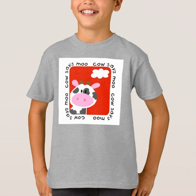 Kuh sagt MOO T-Shirt (Vorderseite)