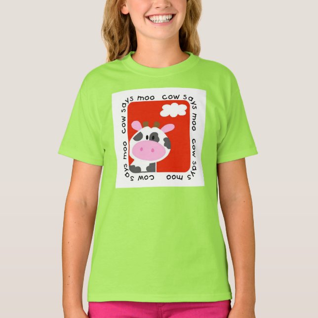 Kuh sagt MOO T-Shirt (Vorderseite)