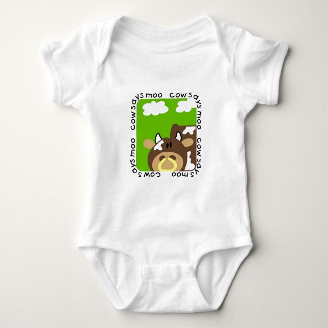 Kuh sagt MOO-T-Shirts und -geschenke Baby Strampler (Vorderseite)
