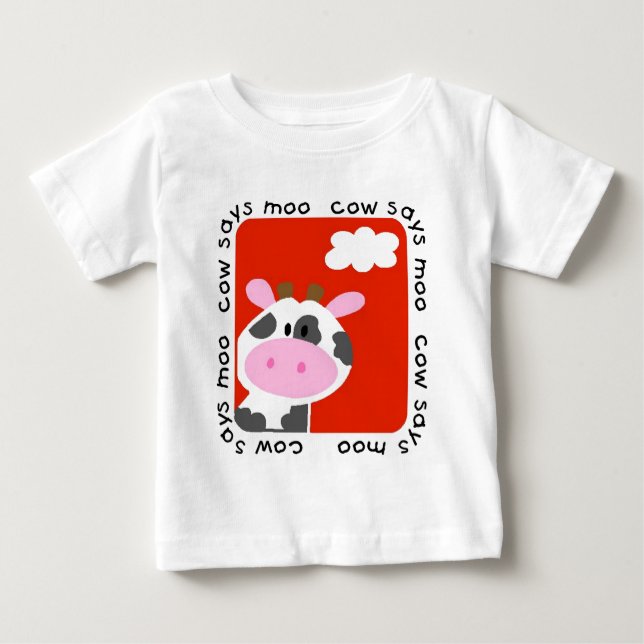 Kuh sagt MOO-T-Shirts und -geschenke Baby T-shirt (Vorderseite)