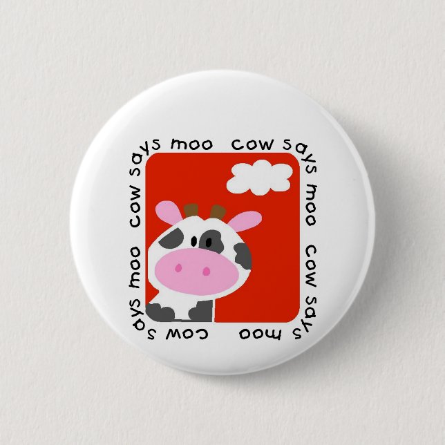 Kuh sagt MOO-T-Shirts und -geschenke Button (Vorderseite)