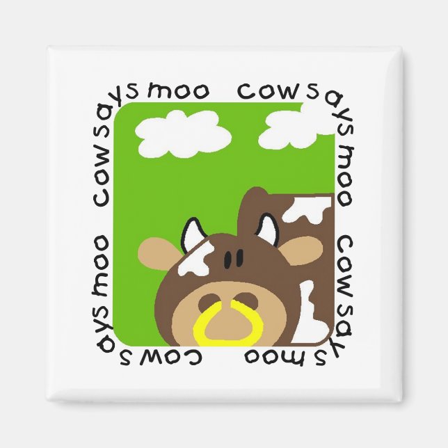 Kuh sagt MOO-T-Shirts und -geschenke Magnet (Vorne)
