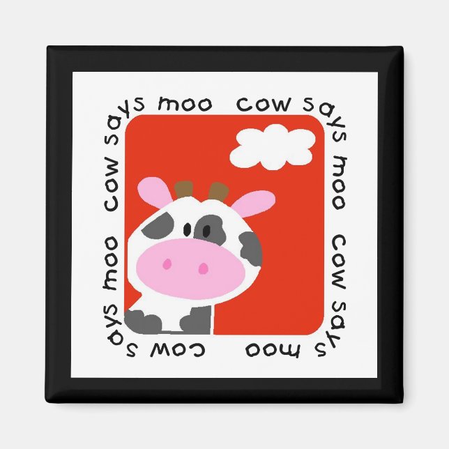 Kuh sagt MOO-T-Shirts und -geschenke Magnet (Vorne)