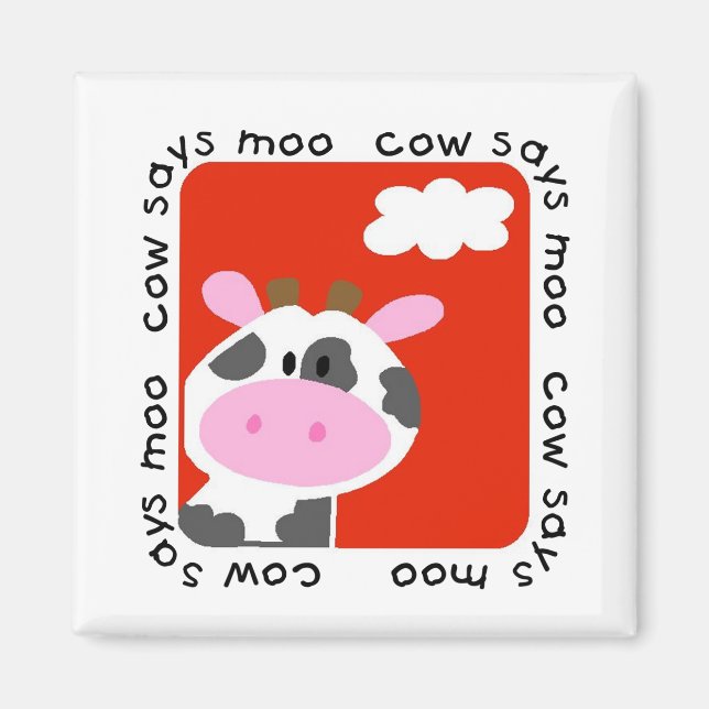 Kuh sagt MOO-T-Shirts und -geschenke Magnet (Vorne)
