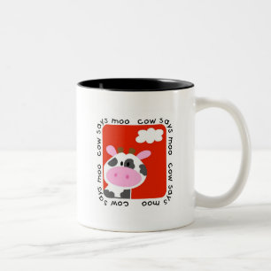 Kuh sagt MOO-T-Shirts und -geschenke Zweifarbige Tasse