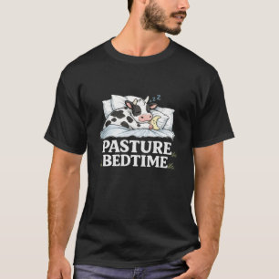 Kuh Schlaf Weide Schlafenszeit Bauernhof Humor T-Shirt