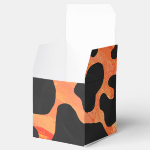 Kuh Schwarz und Orange Print Geschenkschachtel