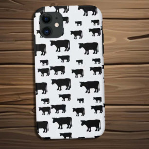 Kuh Schwarz-weiß Case-Mate iPhone Case