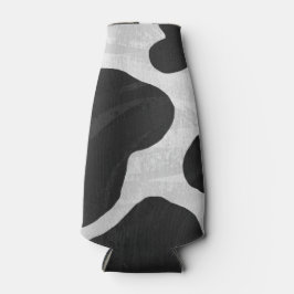 Kuh Schwarz-Weiß-Druck Flaschenkühler