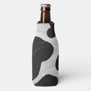 Kuh Schwarz-Weiß-Druck Flaschenkühler