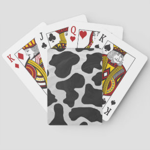 Kuh Schwarz-Weiß-Druck Spielkarten