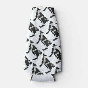 Kuh Schwarz-Weiß-Silhouette Flaschenkühler