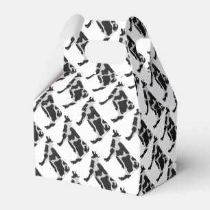 Kuh Schwarz-Weiß-Silhouette Geschenkschachtel