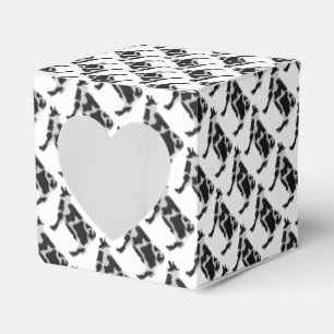 Kuh Schwarz-Weiß-Silhouette Geschenkschachtel