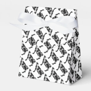 Kuh Schwarz-Weiß-Silhouette Geschenkschachtel