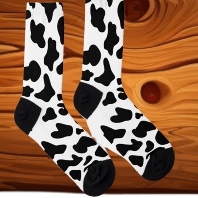 Kuh schwarze und weiße Socken (Step into comfort and style with our cow black & white socks. Soft, cozy, and unique )
