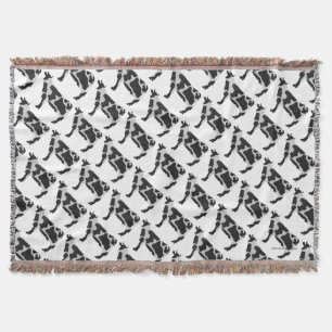 Kuh-Schwarzweiss-Silhouette Decke