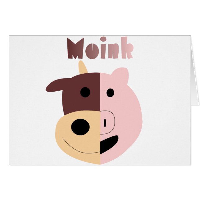 Kuh + Schwein- = Moinkkarte (Vorderseite (Horizontal))