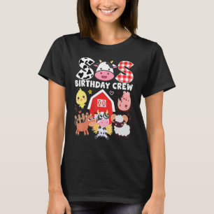 Kuh Sis Birthday Crew Farm Thema Tiere Geburtstag T-Shirt