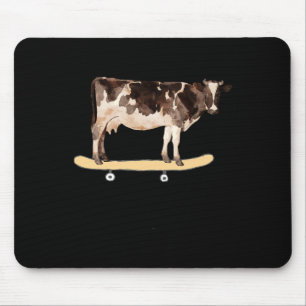 Kuh Skateboarding Lustiges Skateboard T-Shirt  Mousepad