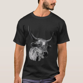 Kuh Sketch Kleidung Art Rind Bauer Geschenk Kuh T-Shirt