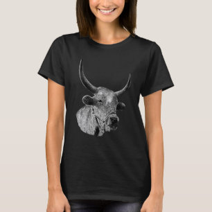 Kuh Skizze Kleidung Kunst Rind Viehzüchter Kuh T-Shirt