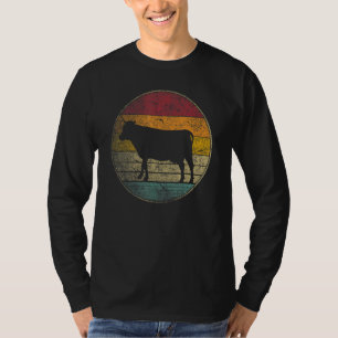 Kuh Sonne Retro Vintage Bauernhof Landwirtscha T-Shirt