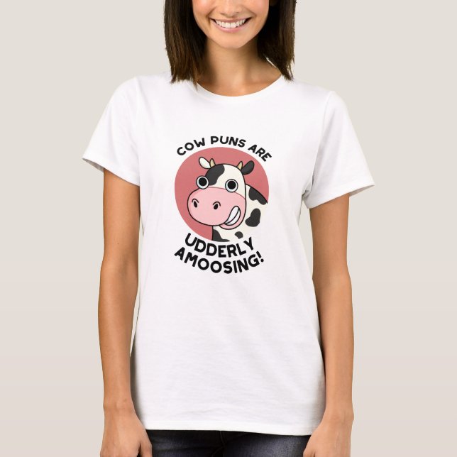 Kuh spielt ungeordnet auf die lustige Tierpuppe T-Shirt (Vorderseite)