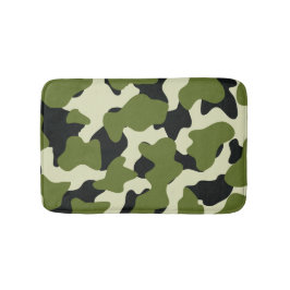 Kuh-Spots mit grüner Camouflage Badematte