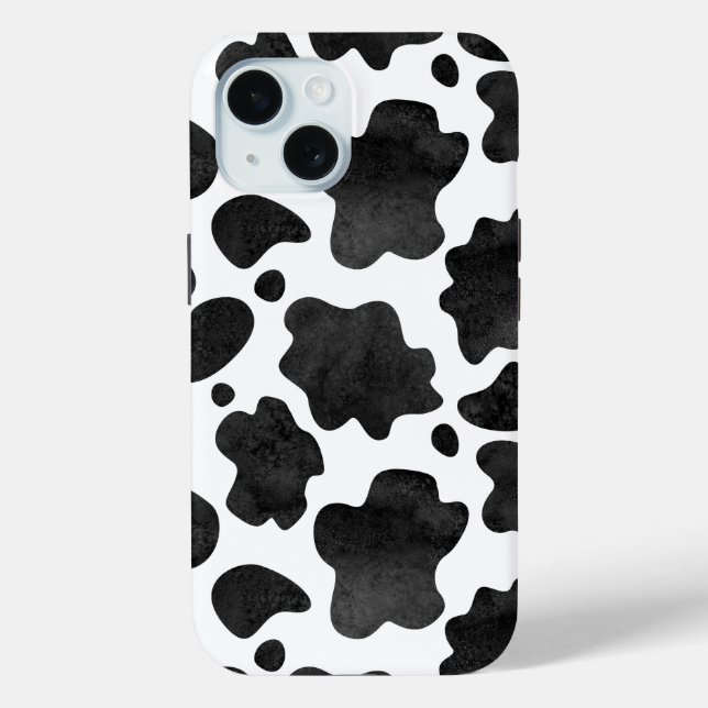Kuh-Spots Muster Schwarz-Weiß-Tierdruck Case-Mate iPhone Hülle (Rückseite)