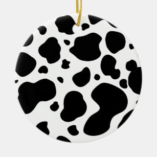Kuh-Spots Muster Schwarz-Weiß-Tierdruck Keramik Ornament